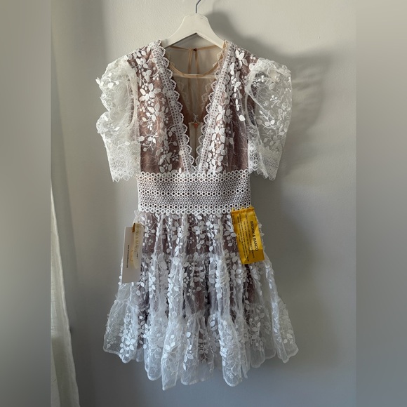 Bronx and Banco Megan Mini Dress in White - Picture 5 of 9